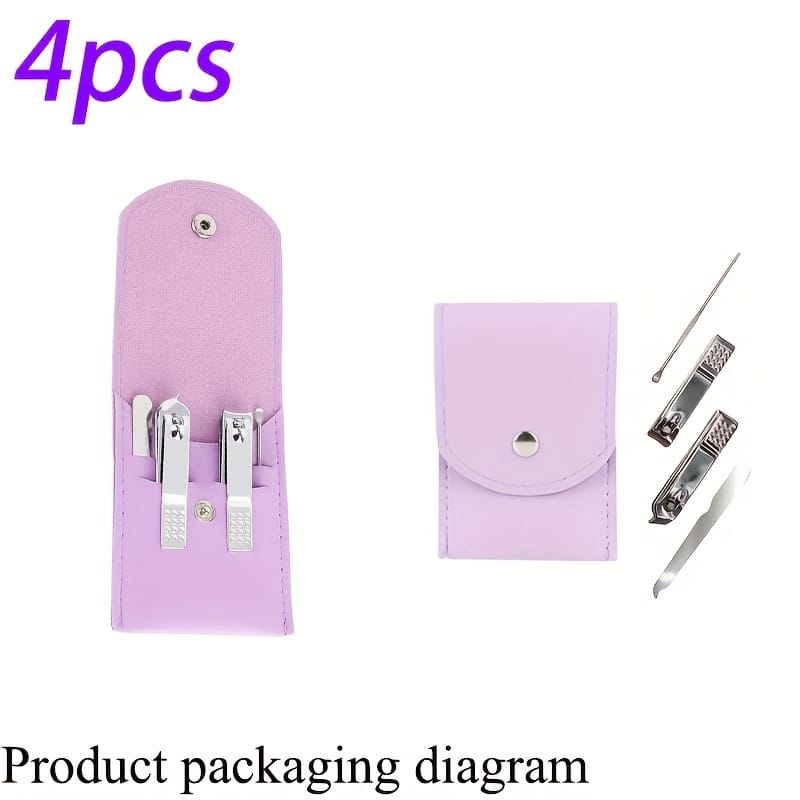 KissICON Purple Nail Clipper Set KissIcon Purple Toenail Clipper Set - Stainless Steel