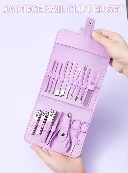 KissICON Purple Nail Clipper Set KissIcon Purple Toenail Clipper Set - Stainless Steel