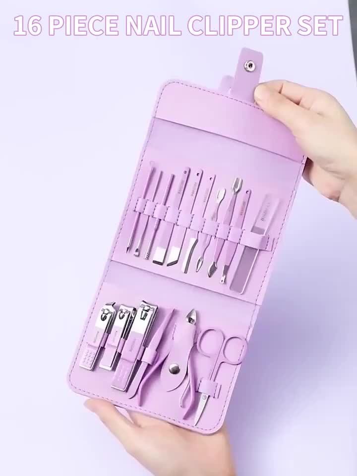 KissICON Purple Nail Clipper Set KissIcon Purple Toenail Clipper Set - Stainless Steel