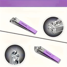 KissICON Purple Nail Clipper Set KissIcon Purple Toenail Clipper Set - Stainless Steel