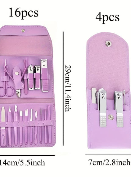 KissICON Purple Nail Clipper Set KissIcon Purple Toenail Clipper Set - Stainless Steel
