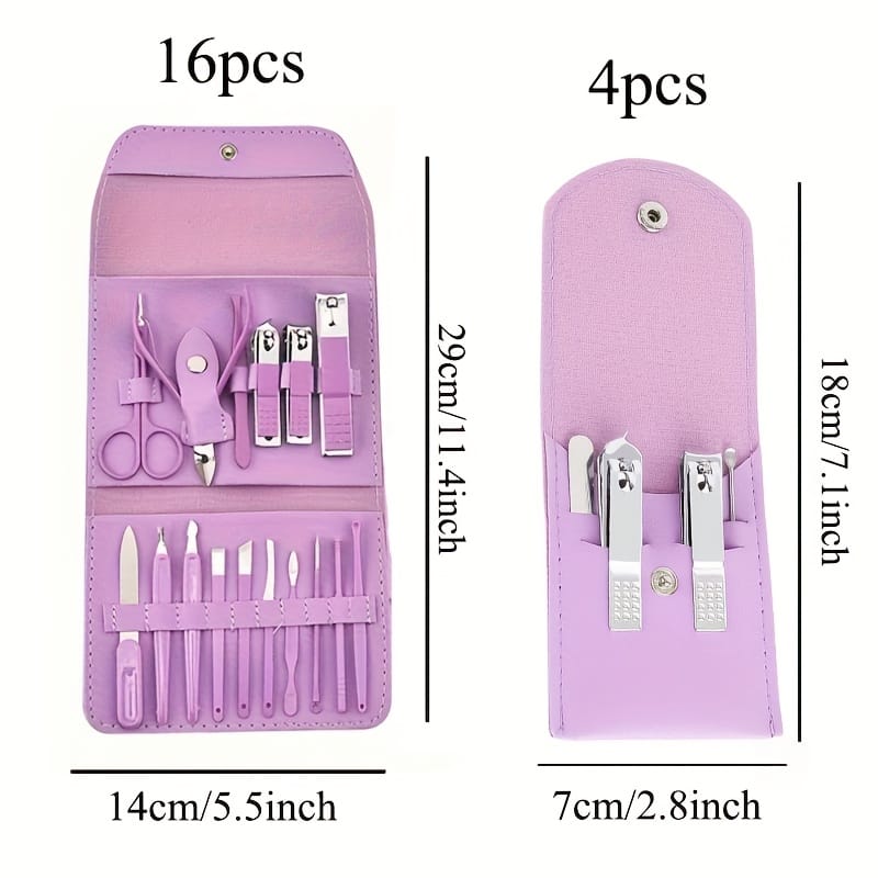 KissICON Purple Nail Clipper Set KissIcon Purple Toenail Clipper Set - Stainless Steel