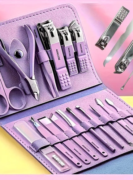 KissICON Purple Nail Clipper Set KissIcon Purple Toenail Clipper Set - Stainless Steel