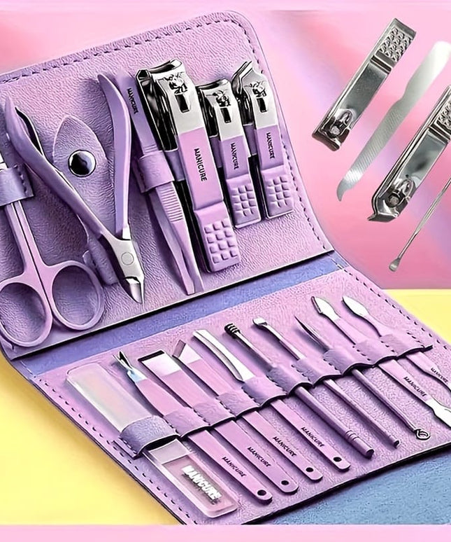 KissICON Purple Nail Clipper Set KissIcon Purple Toenail Clipper Set - Stainless Steel