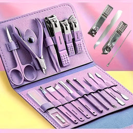 KissICON Purple Nail Clipper Set KissIcon Purple Toenail Clipper Set - Stainless Steel
