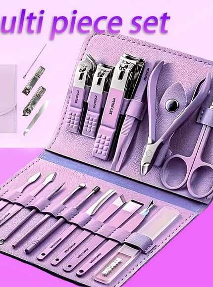 KissICON Purple Nail Clipper Set KissIcon Purple Toenail Clipper Set - Stainless Steel