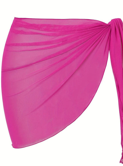 KissICON Purple / One-size Sheer Beach Wrap Skirt – Elasticity Resort Essential