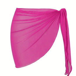 KissICON Purple / One-size Sheer Beach Wrap Skirt – Elasticity Resort Essential