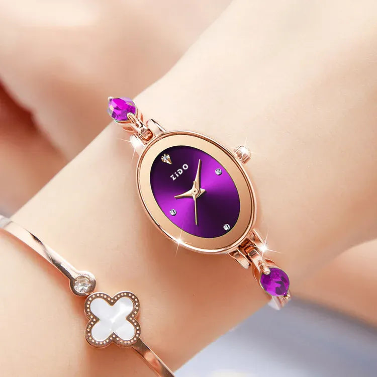 KissICON purple only a watch Kiss Icon UTHAI L96 Womens Watch Waterproof Crystal