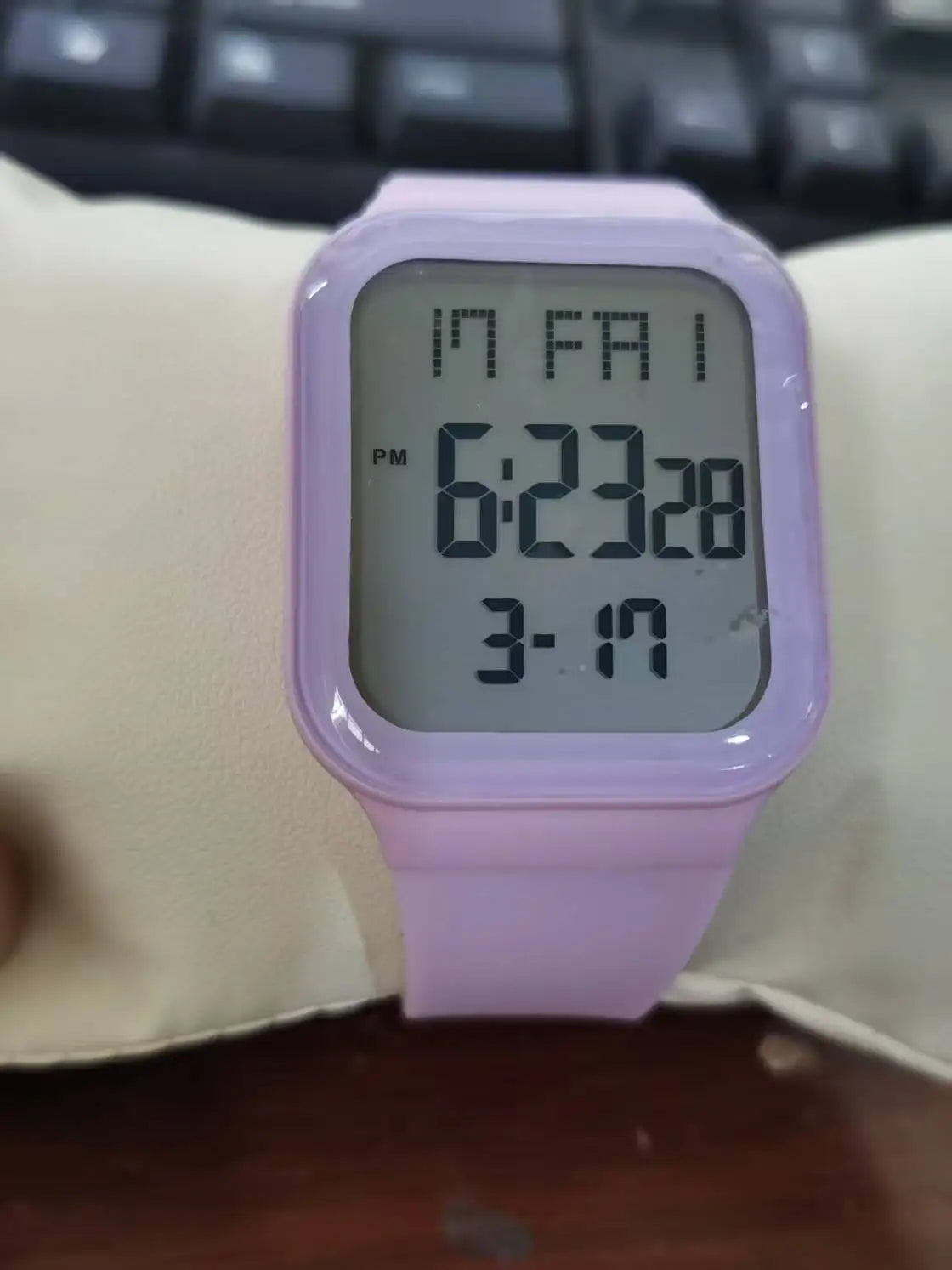 KissICON purple Sport Digital Watch For Men Women Waterproof Alarm