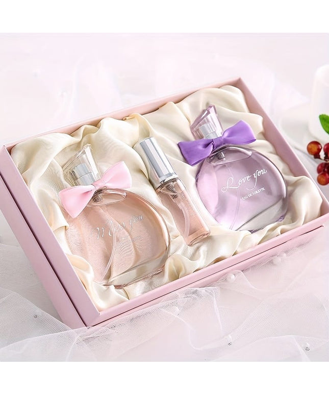 KissICON Purple Three-piece Suit / 90ml 3piece Floral Fruity Perfume – Gift Dreamy Romance