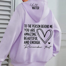 jkthpu-45 Purple / UK 16 [Inspirational Hoodie] Women's Plus Size Inspirational Hoodie |
