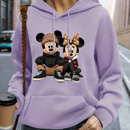 jkthpu-45 Purple / UK 16 Plus Size, Disney Mickey and Minnie are sitting