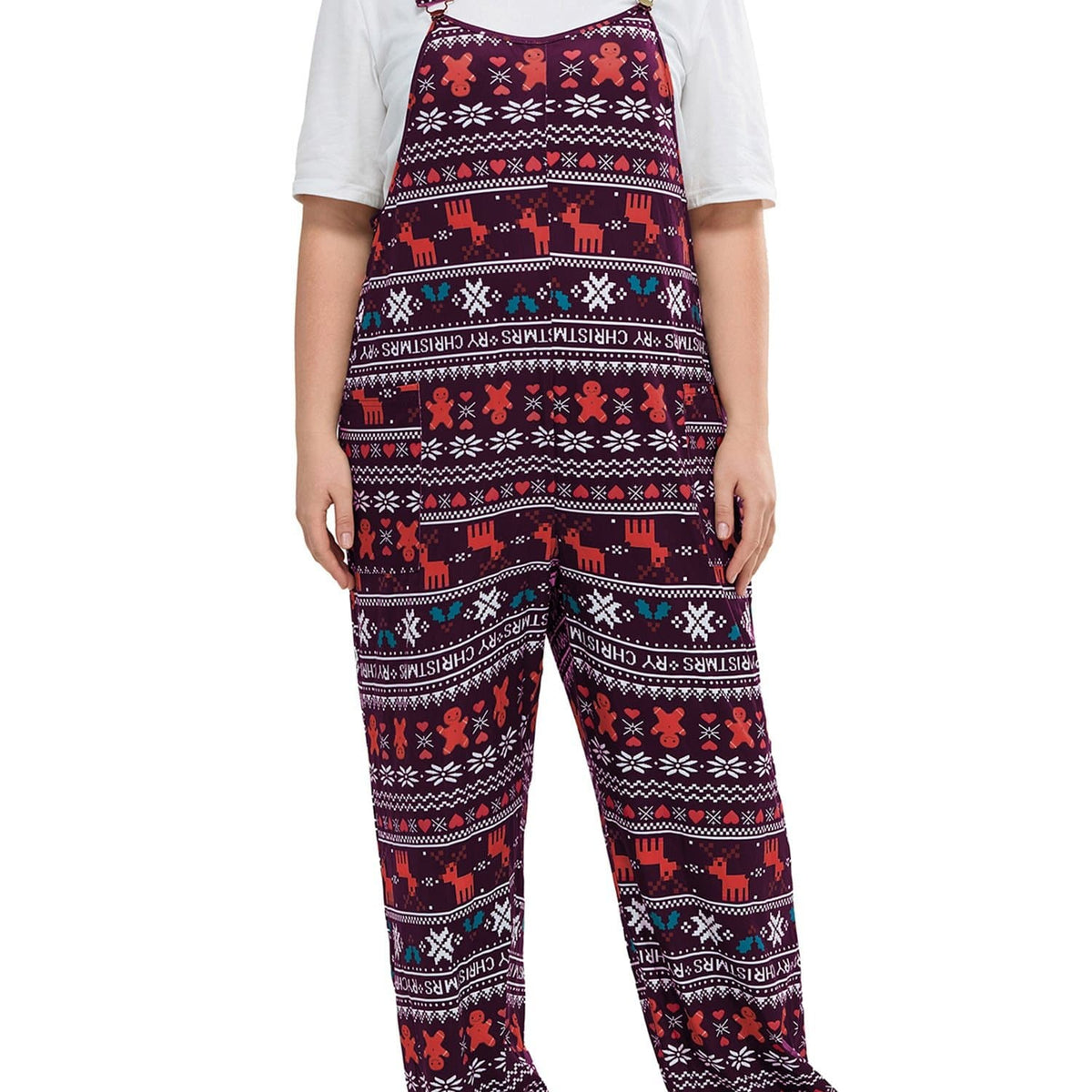 KissICON Purple / UK 18 Festive Curve Reindeer Snowflake Christmas