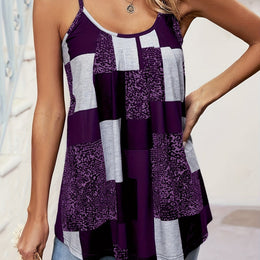 jkthpu-45 Purple / UK 18 Plus Size Women'S Cami Top - Sleeveless &