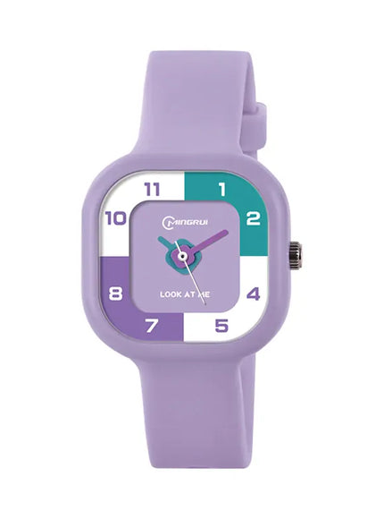KissICON purple 💋 UTHAI CA05 Women's Square Watch - 30M