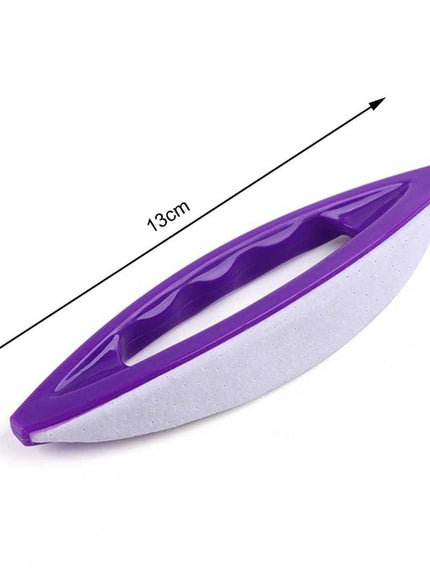 KissICON Purple White Nail Buffing Brush Adds Shine for Professional Manicure