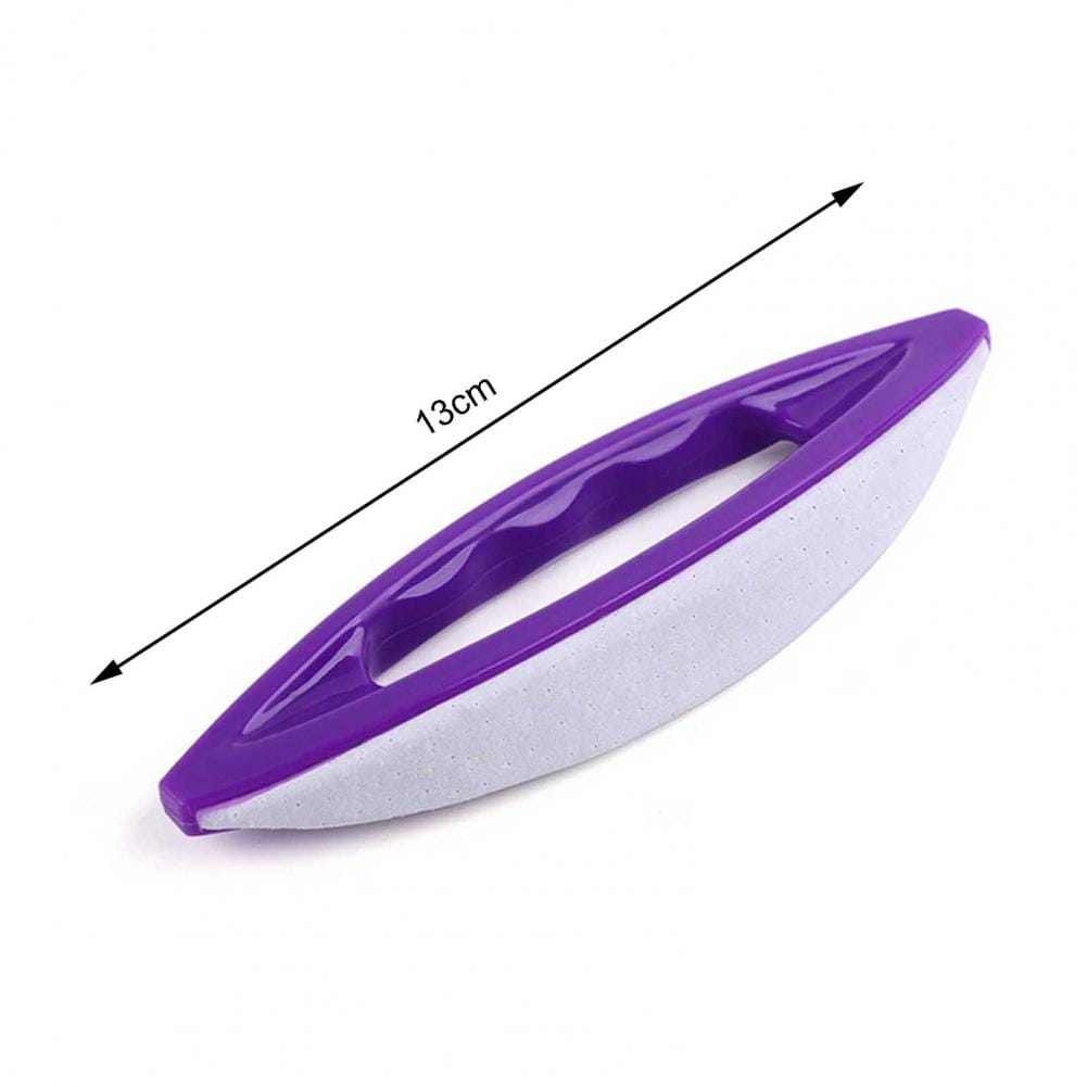 KissICON Purple White Nail Buffing Brush Adds Shine for Professional Manicure