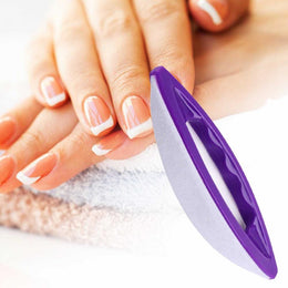 KissICON Purple White Nail Buffing Brush Adds Shine for Professional Manicure