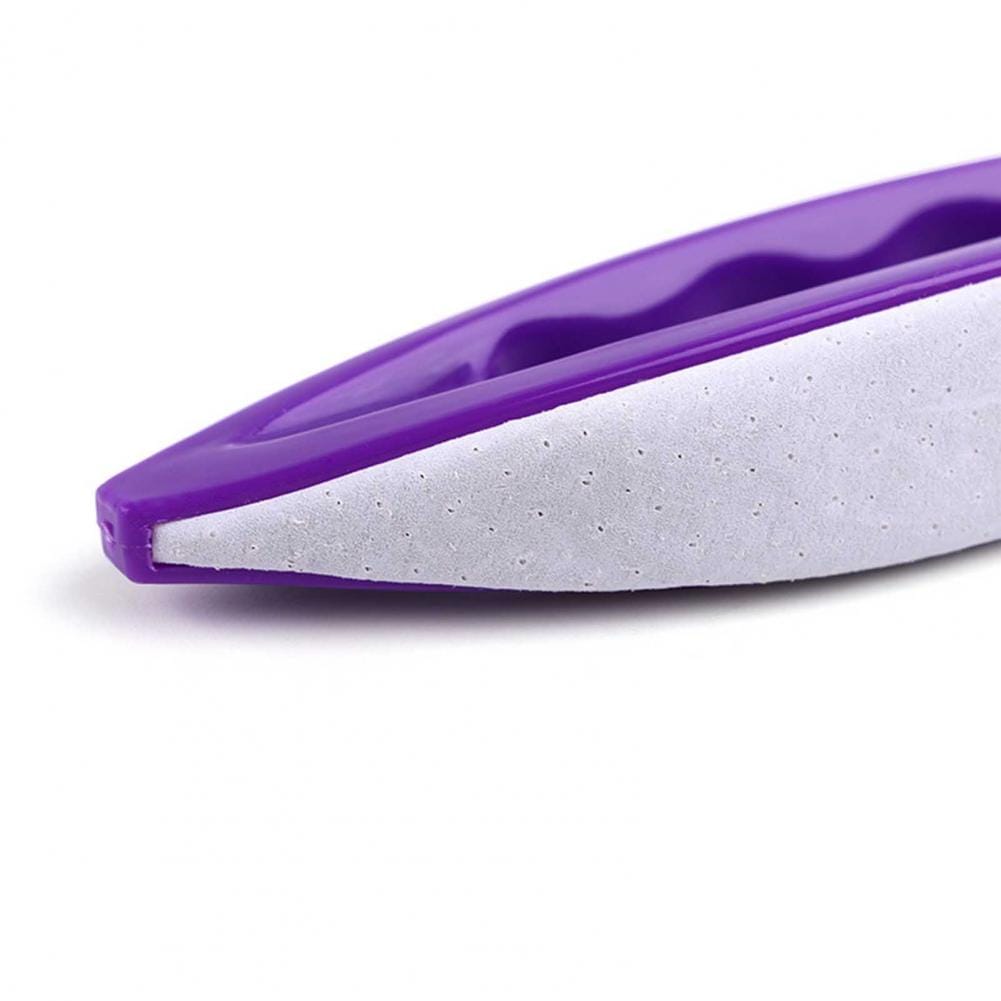 KissICON Purple White Nail Buffing Brush Adds Shine for Professional Manicure