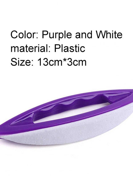 KissICON Purple White Nail Buffing Brush Adds Shine for Professional Manicure