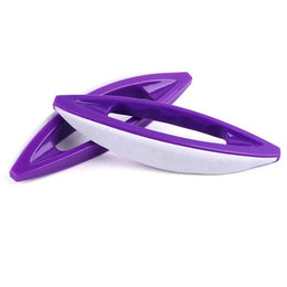 KissICON Purple White Nail Buffing Brush Adds Shine for Professional Manicure