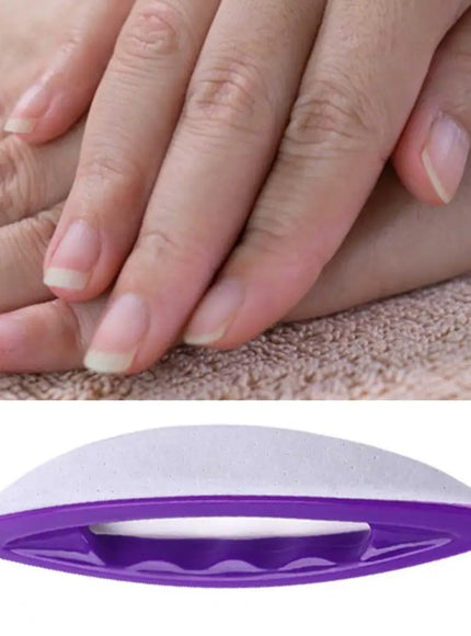 KissICON Purple White Nail Buffing Brush Adds Shine for Professional Manicure