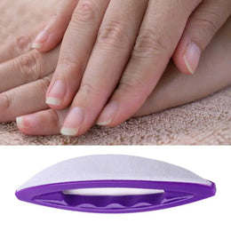KissICON Purple White Nail Buffing Brush Adds Shine for Professional Manicure