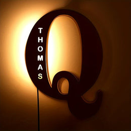 KissICON Q Custom LED Name Lamp Personal Gift for Lovers  Family