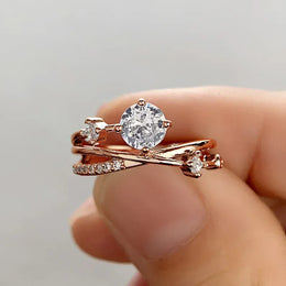 KissICON Q113 / 11 Huitan Wedding Band Eternity Rings Women Brilliant Round Zirconia Luxury Engagement Rings Thin Elegant Female Jewelry Drop Ship