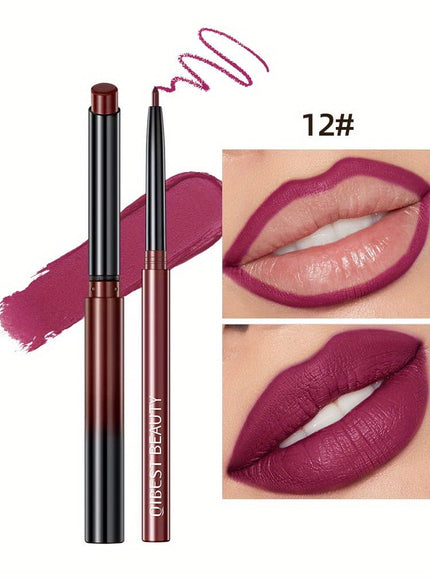 KissICON Q2303-12# KissIcon Lipstick Lipliner Set- Matte Waterproof Lip Liner