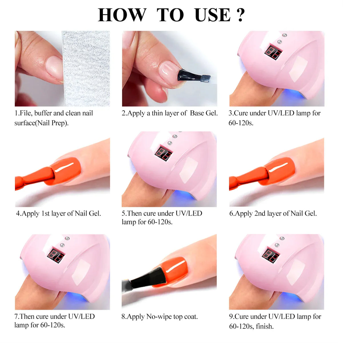 KissICON Q49697 Eggshell Gel Nail Polish Semi Permanent Soak Off