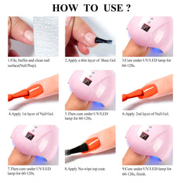 KissICON Q49697 Eggshell Gel Nail Polish Semi Permanent Soak Off