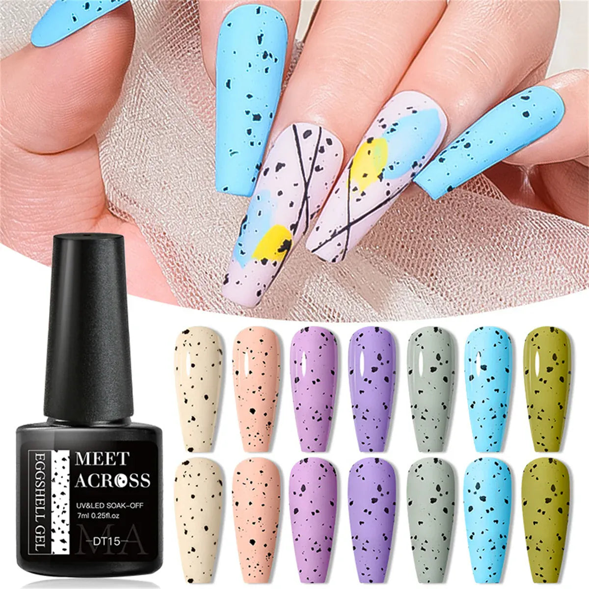 KissICON Q49697 Eggshell Gel Nail Polish Semi Permanent Soak Off