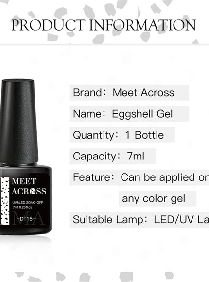 KissICON Q49697 Eggshell Gel Nail Polish Semi Permanent Soak Off