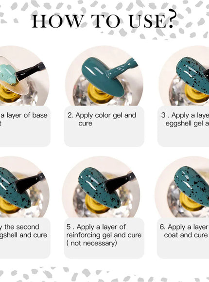 KissICON Q49697 Eggshell Gel Nail Polish Semi Permanent Soak Off
