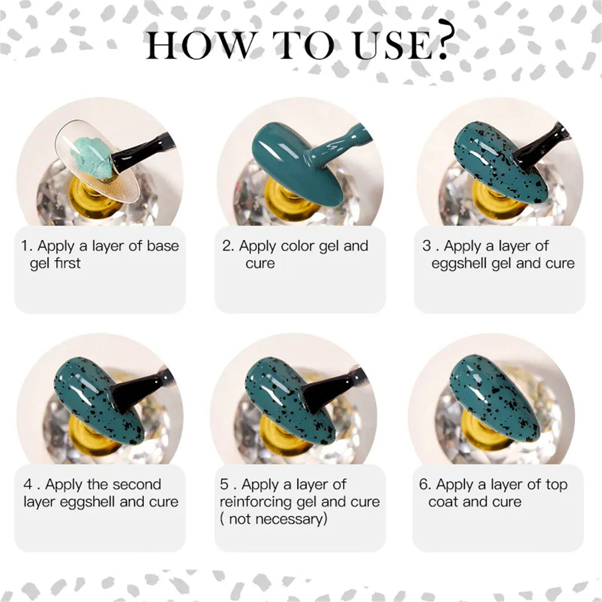KissICON Q49697 Eggshell Gel Nail Polish Semi Permanent Soak Off