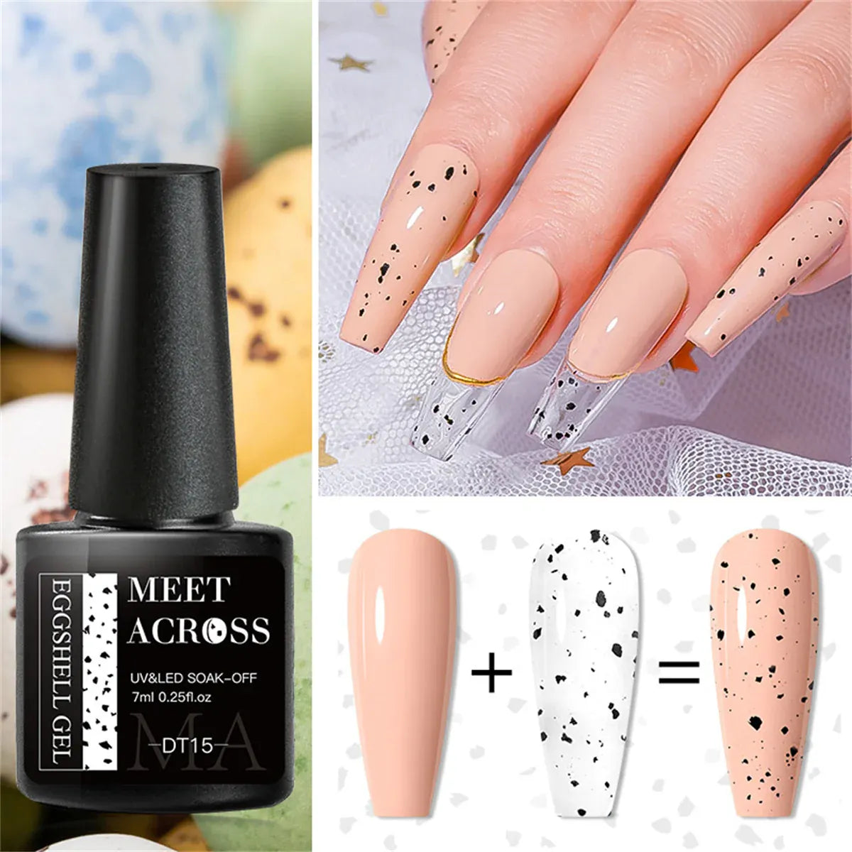KissICON Q49697 Eggshell Gel Nail Polish Semi Permanent Soak Off