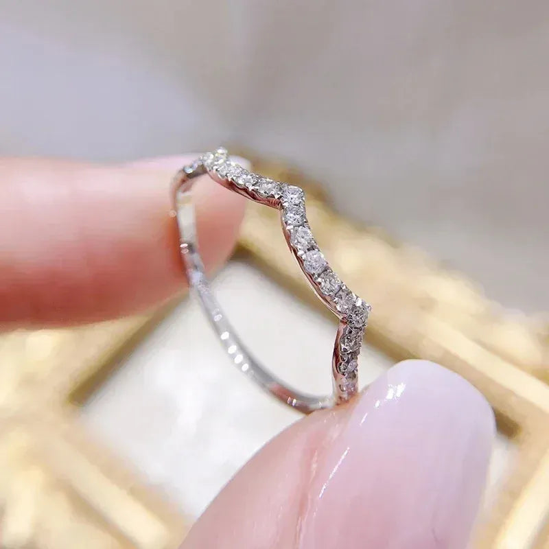 KissICON Q516 / 11 Huitan Wedding Band Eternity Rings Women Brilliant Round Zirconia Luxury Engagement Rings Thin Elegant Female Jewelry Drop Ship