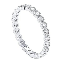 KissICON Q729 / 11 Huitan Wedding Band Eternity Rings Women Brilliant Round Zirconia Luxury Engagement Rings Thin Elegant Female Jewelry Drop Ship
