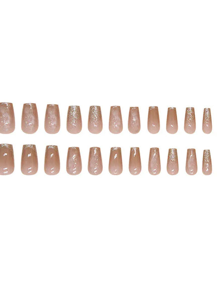 KissICON QH-R862 💋 24 Short Coffin Shaped False Nails -
