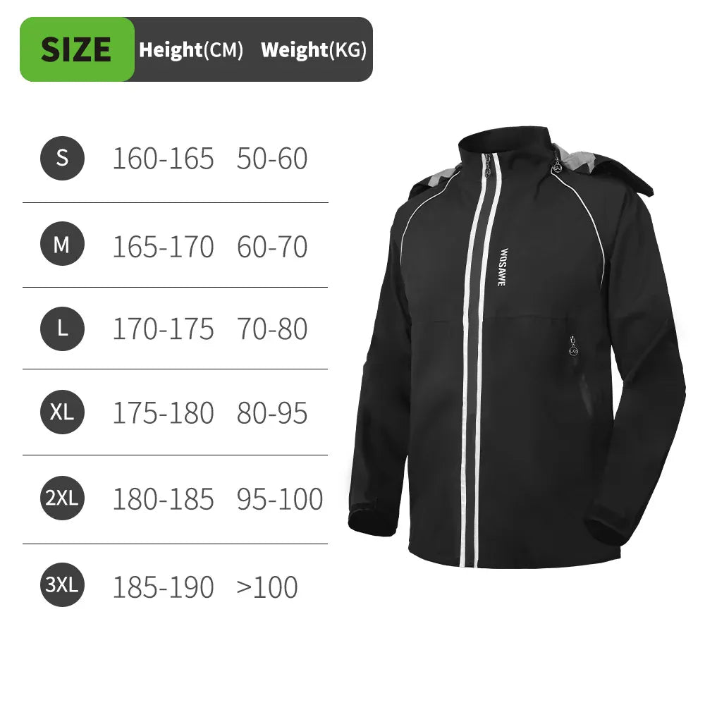 KissICON Rain Jacket only / XL Waterproof Motorcycle Rain Suit Reflective Jacket  Pants
