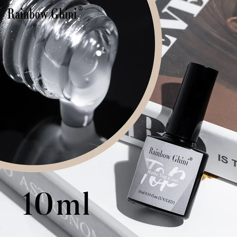 KissICON Rainbow Ghini 10ml matte top coat gel Nail