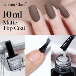 KissICON Rainbow Ghini 10ml matte top coat gel Nail