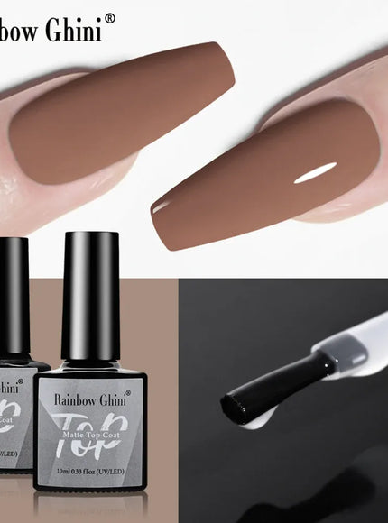 KissICON Rainbow Ghini 10ml matte top coat gel Nail