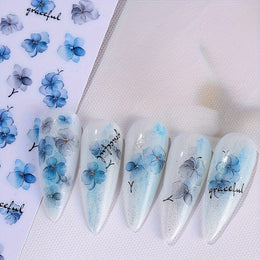 KissICON Random Style / 5pcs KissIcon 3D Geometry Flower Nail Stickers - Glossy