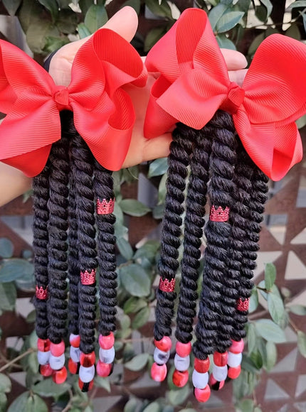 KissICON Red 1 KissIcon Delicate Braided Ponytail Extensions Dreadlocks