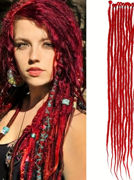 KissICON 【Red】 / 26inch KissIcon Crochet Yarn Wigs 26Inch Braided Extensions