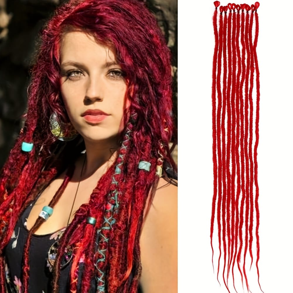 KissICON 【Red】 / 26inch KissIcon Handmade Crochet Yarn Wigs - Rastafarian Style