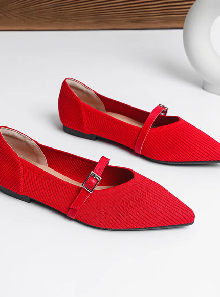 KissICON Red / 39 Flat Shoes for Women's Spring and Autumn New